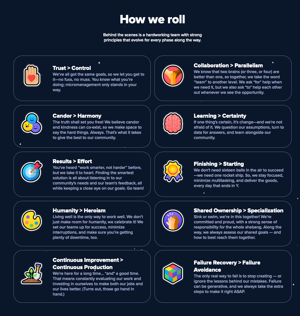 Example of Even-Over-Statements by ClassDojo